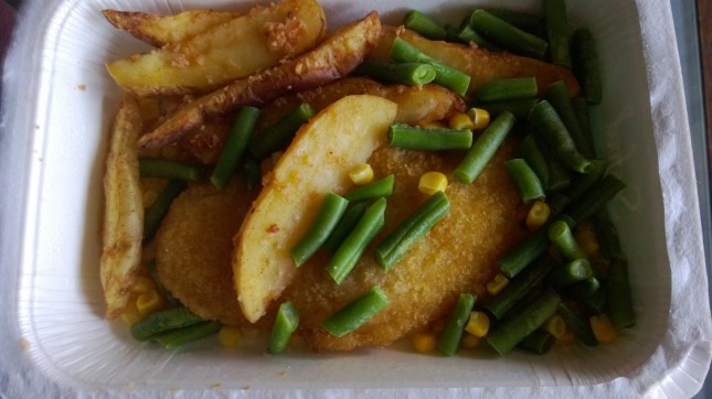 Lite 'n' Easy's Crumbed Fish after cooking.
